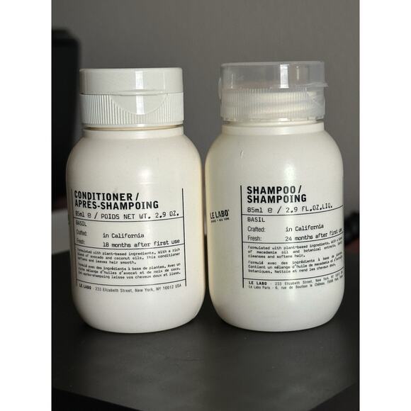 Le Labo 2x Basil Shampoo Conditioner Travel Size New - Picture 2 of 2